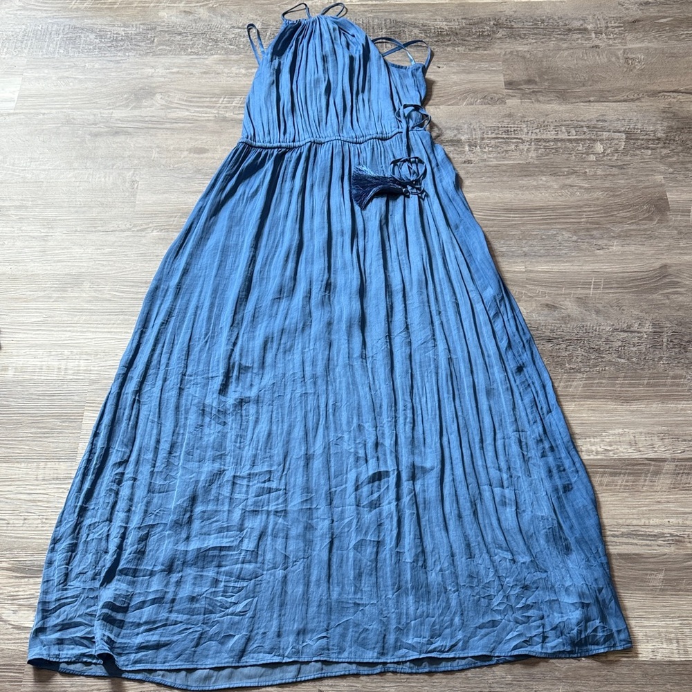 LOFT Strappy Blue Maxi Dress